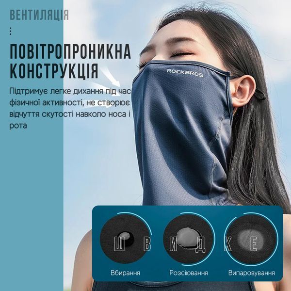 Повязка / маска на лицо ROCKBROS LF505-1 Лето Черный RB-LF505-1-5549 фото