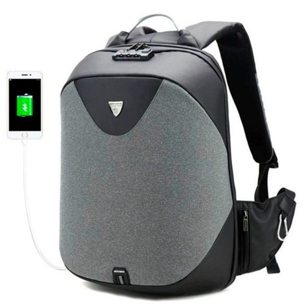 Рюкзак міський Arctic Hunter B00208 для ноутбука 15.6" з USB обсяг 24л Сірий AH-B00208-2269 фото