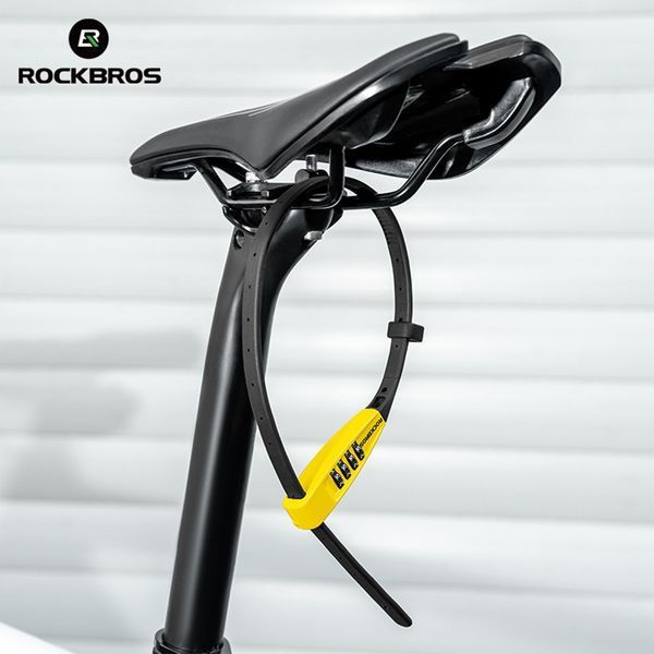 Замок на велосипед кодовый ROCKBROS WD3301 Черный с желтым RB-GK4-7161 фото