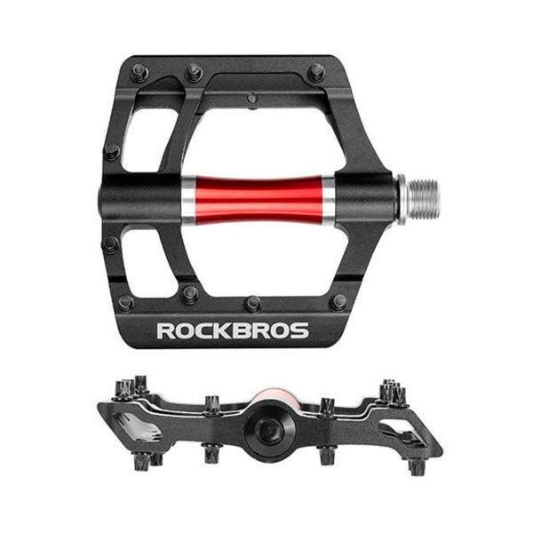 Платформені педалі алюмінієві ROCKBROS 2020-12C на промислових підшипниках Чорні RB-2020-12C-2856 фото
