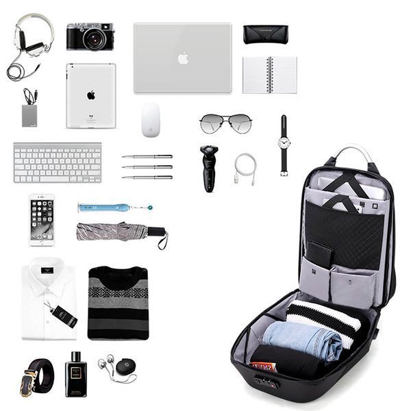 Рюкзак міський Arctic Hunter B00208 для ноутбука 15.6" з USB обсяг 24л Світло-сірий AH-B00208-2946 фото