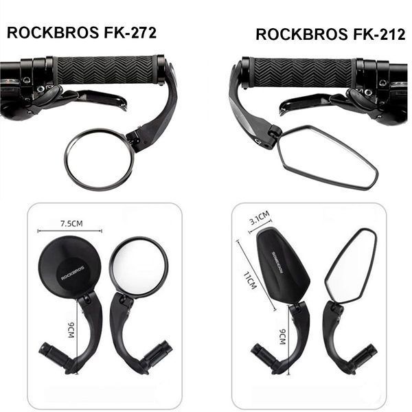 Зеркало на руль велосипеда ROCKBROS FK-212 Черный RB-FK-212-2891 фото