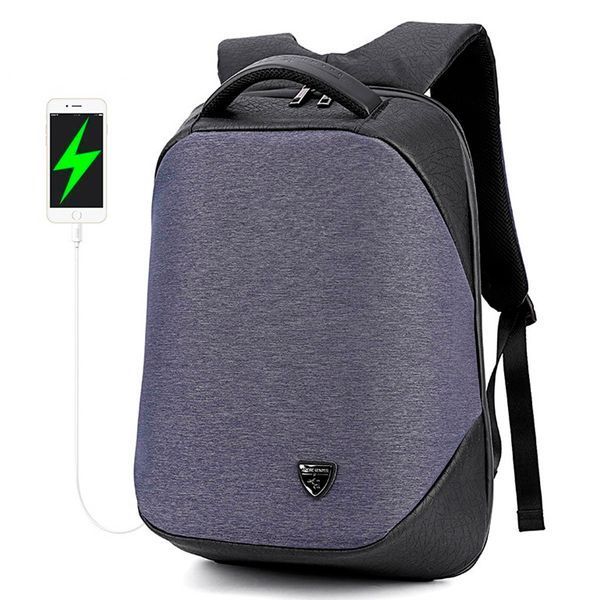 Рюкзак міський Arctic Hunter B00193 з USB для ноутбука 15,6" обсяг 22л. Синій AH-B00193-2951 фото