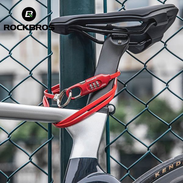 Замок тросовий велосипедний з кодом ROCKBROS L50115 3CDL 150 см Чорний RB-3CDL-5202 фото