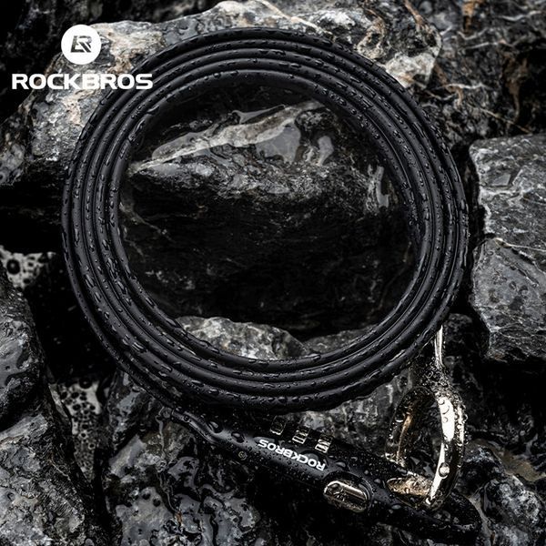 Замок тросовий велосипедний з кодом ROCKBROS L50115 3CDL 150 см Чорний RB-3CDL-5202 фото