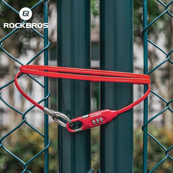 Замок тросовий велосипедний з кодом ROCKBROS L50115 3CDL 150 см Чорний RB-3CDL-5202 фото