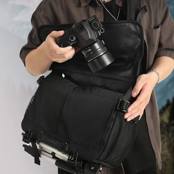 Міська сумка через плече (крос боді) для фотокамери Tigernu T-S8953 для планшета до 11" Чорна TGN-T-S8953-7063 фото