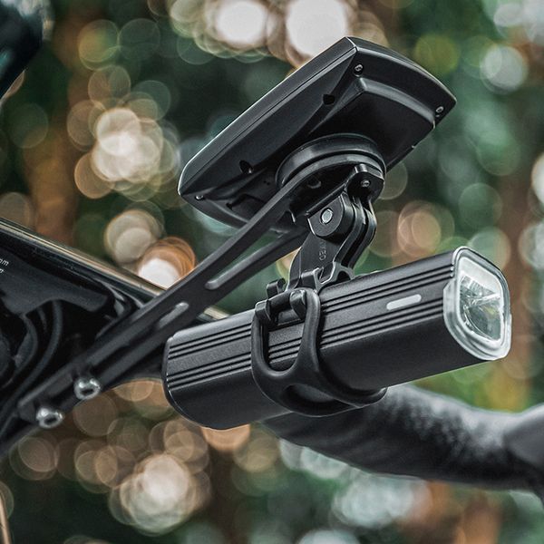 Універсальне карбонове кріплення Garmin Wahoo Bryton Giant та для ліхтариків і GoPro ROCKBROS FKCRBN Чорний RB-FKCRBN-4925 фото