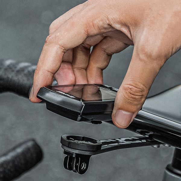 Універсальне карбонове кріплення Garmin Wahoo Bryton Giant та для ліхтариків і GoPro ROCKBROS FKCRBN Чорний RB-FKCRBN-4925 фото