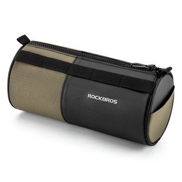 Велосумка на кермо велосипеда водостійка ROCKBROS W150G Чорна з коричневим RB-W150G-6543 фото