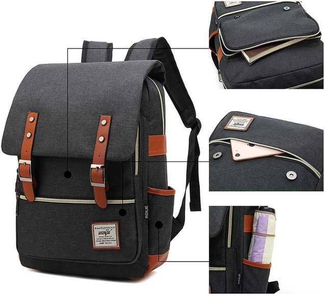 Рюкзак міський Wenjie R020 для ноутбука 16" об'єм 22л. Темно-сірий WJE-R020-2522 фото