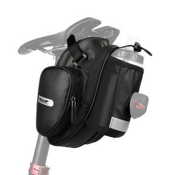 Велосипедна підсідельна сумка з відсіком для фляги Rhinowalk X21557BK Чорний RWK-X21557BK-4447 фото