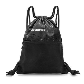 Компактний спортивний рюкзак-мішок на шнурках ROCKBROS RB-D49 Чорний RB-D49-2386UA фото