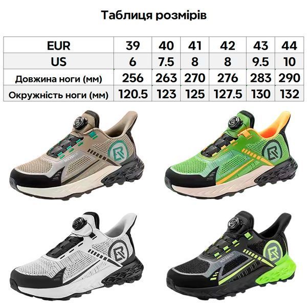 Спортивне кросівки взуття снікерси з механізмом регулювання BOA ROCKBROS LF178 розмір 41 Зелені RB-LF178-5666 фото