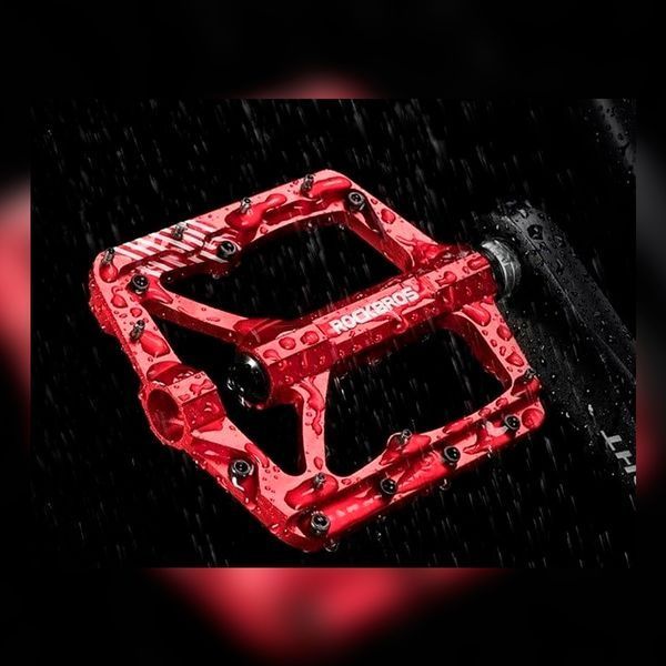 Платформені педалі алюмінієві ROCKBROS 2018-12B на промислових підшипниках Червоні RB-2018-12B-2866 фото