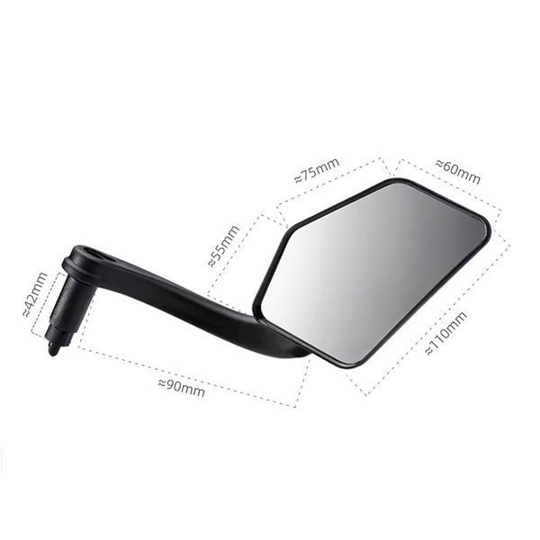 Дзеркало велосипедне для лівої частини керма ROCKBROS FK2631 Чорний RB-FK2631-6670 фото