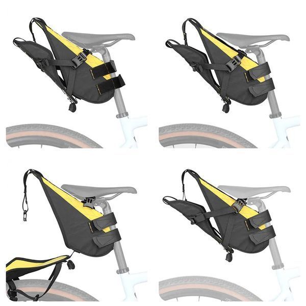 Сумка подседельная для велосипеда Rhinowalk BHD0020 14 л водонепроницаемая Черная RWK-BHD0020-7346 фото