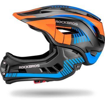 Детский вело шлем ROCKBROS TT32S (54-58 см) In-Mold Черный с оранжевым RB-TT-32S-3875 фото