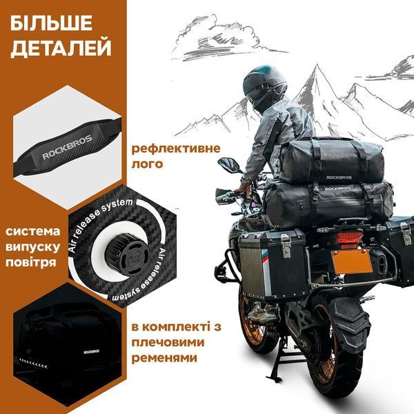 Спортивна мотоциклетна сумка ROCKBROS NR-JN5 об'ємом 20 л Чорний RB-NR-JN5-4689 фото