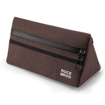 Велосипедная сумка на руль рефлективная ROCKBROS W128G Коричневая RB-W128G-6554 фото