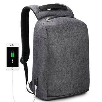 Рюкзак городской антивор Tigernu T-B3558 для ноутбука 15.6" с USB объем 19л. Тёмно-серый TGN-T-B3558-1824 фото