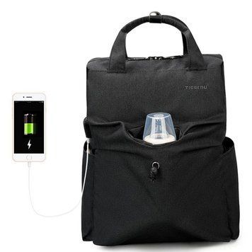 Рюкзак городской Tigernu T-B3355 для ноутбука 14" с USB объем 17л. Черный TGN-T-B3355-1869 фото