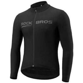 Джерсі осіння зимова футболка з довгим рукавом спортивний одяг ROCKBROS ZH05061 Розмір L Чорний RB-ZH05061-5820 фото