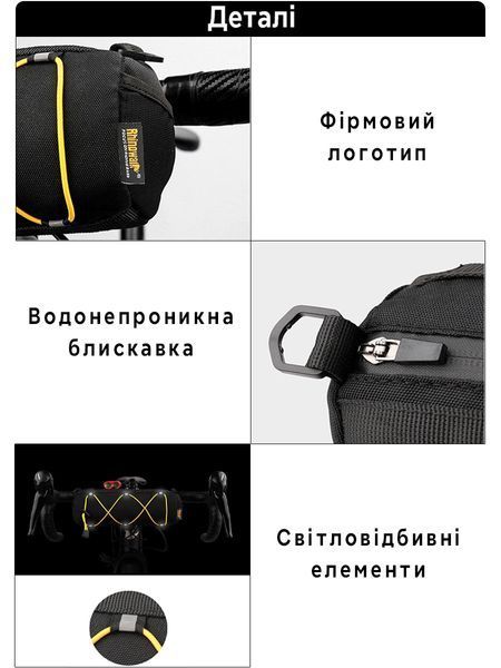 Велосумка на руль Велкро Rhinowalk RK9103CA Серый Camo RWK-RK9103CA-4392 фото