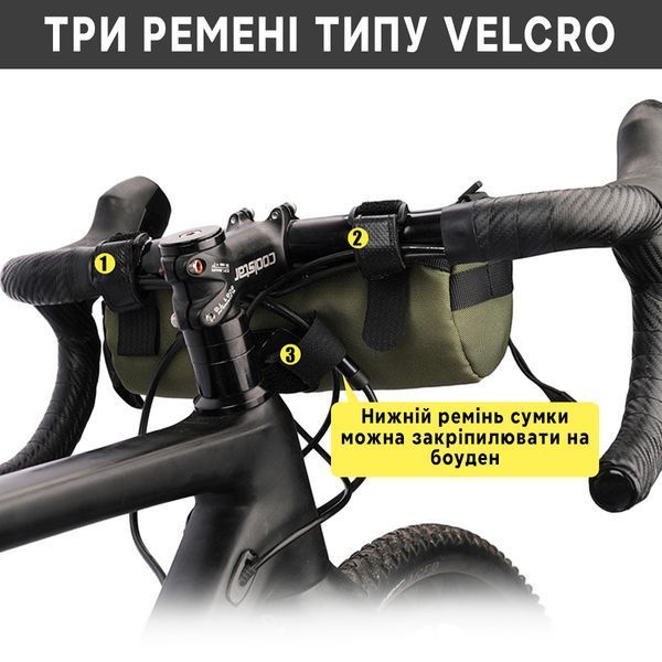 Велосумка на руль Велкро Rhinowalk RK9103CA Серый Camo RWK-RK9103CA-4392 фото