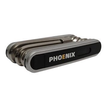 Мультитул PHOENIX FZ-6973686886647 велосипедний інструмент з вижимкою ланцюга та бортувальними лопатками Срібляний FZ-6973686886647-4913 фото