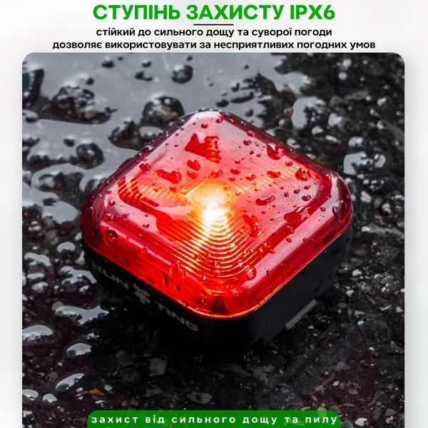 Задний фонарь для велосипеда XUNTING CT06 Черный XT-CT06-6973 фото