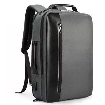 Сумка-рюкзак трансформер Tigernu T-B3639 для ноутбука 15,6" з USB об'єм 20,5 л. Темно-сірий TGN-T-B3639-1777 фото