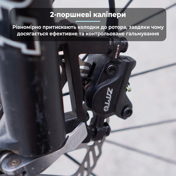 Гідравлічні 2-поршневі гальма для велосипедів ZTTO G55 | Чорний ZTT-G55-6298 фото