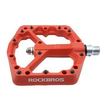 Платформні нейлонові педалі ROCKBROS 2021-12A на промислових підшипниках Червоні RB-2021-12A-4003 фото