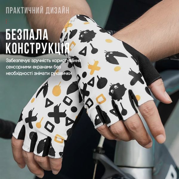 Рукавички безпалі для тренувань ROCKBROS S360-2 Білий Розмір L RB-S360-2-6053 фото