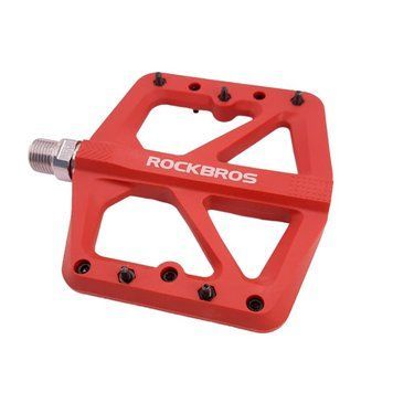 Платформні нейлонові педалі ROCKBROS M906 на промислових підшипниках Червоні RB-M906-4006 фото