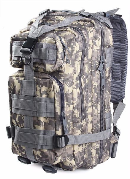 Тактичний рюкзак Armour Tactical М25 Oxford 600D (з системою MOLLE) 25 літрів Сірий Піксель AT-M25-1632 фото