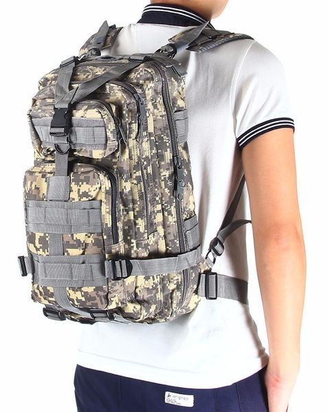 Тактичний рюкзак Armour Tactical М25 Oxford 600D (з системою MOLLE) 25 літрів Сірий Піксель AT-M25-1632 фото