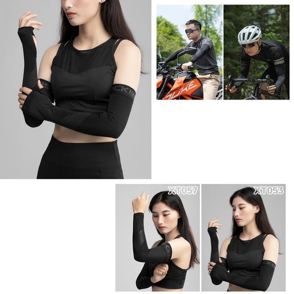 Спортивні велосипедні нарукавники Ice Silk ROCKBROS XT057 розмір M Чорний RB-XT057-5869 фото