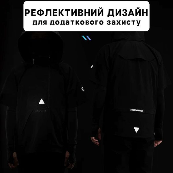 Спортивний костюм універсальний 5 в 1 ROCKBROS ZH-YPW031 розмір XL Чорний RB-ZH-YPW031-5142 фото