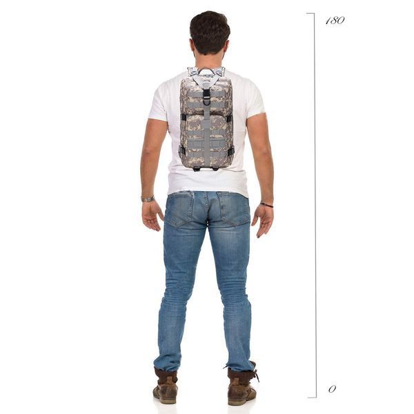 Тактичний рюкзак Armour Tactical М25 Oxford 600D (з системою MOLLE) 25 літрів Сірий Піксель AT-M25-1632 фото