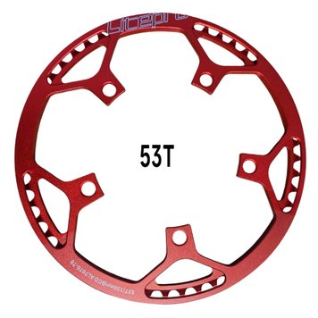 Велосипедна зірка з захистом (рокрінгом) Litepro Chainring with Guard 130 BCD 53т Черовний LT-PRO-CR3803UA фото