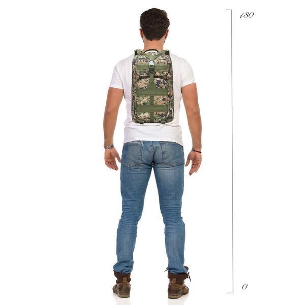 Тактичний рюкзак Armour Tactical М25 Oxford 600D (з системою MOLLE) 25 літрів Зелений Піксель AT-M25-1633 фото
