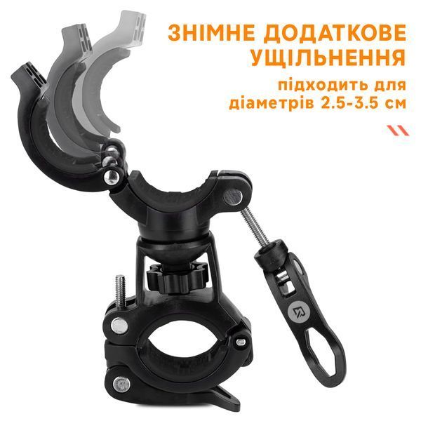Универсальный кронштейн / крепление на руль 360&deg; для велосипедных фонарей ROCKBROS DJ360 Черный RB-DJ360-4924 фото