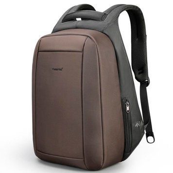 Рюкзак городской антивор Tigernu T-B3599 для ноутбука 15.6" с USB объем 20л Кофейный TGN-T-B3599-1851 фото