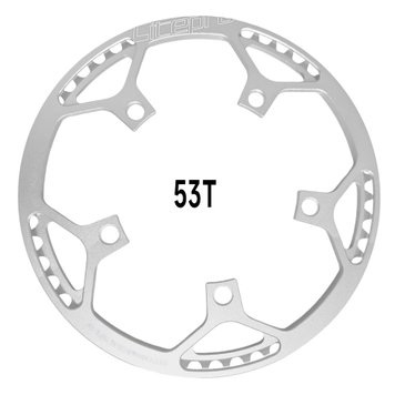 Велосипедна зірка з захистом (рокрінгом) Litepro Chainring with Guard 130 BCD 53т Сірий LT-PRO-CR3804UA фото