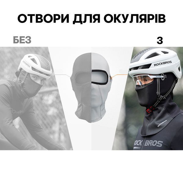"Дышащая" балаклава / маска на лицо / баф для очков ROCKBROS LF8065 Белый RB-LF8065-3-3910 фото
