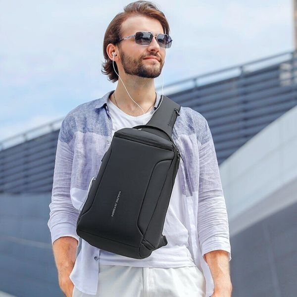 Рюкзак з однією лямкою (крос боді) Mark Ryden Mini X-Ray MR7069 з USB об'єм 6л. Чорний MR7069-2211UA фото