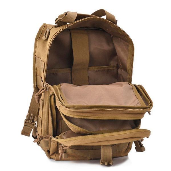 Тактический военный рюкзак-сумка с одной лямкой Armour Tactical М4 Oxford 600D (с системой MOLLE) 20 литров Зеленый Пиксель AT-M4BG-4063 фото