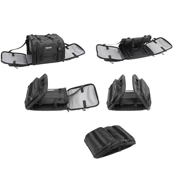 Мотоциклетка сумка Rhinowalk MT4060 40-60л розширюваний кофр на багажник MOLLE Чорний RWK-MT4060-7415 фото